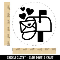 Cute Mailbox with Hearts Self-Inking Rubber Stamp for Stamping Crafting Planners