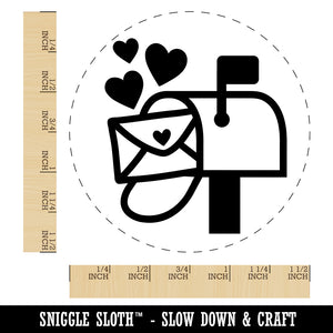 Cute Mailbox with Hearts Self-Inking Rubber Stamp for Stamping Crafting Planners