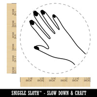 Hand with Painted Nails Self-Inking Rubber Stamp for Stamping Crafting Planners