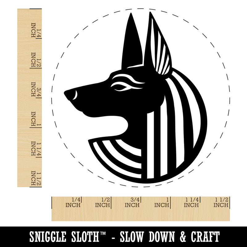 Anubis Head Egyptian God of Death Self-Inking Rubber Stamp for Stamping Crafting Planners