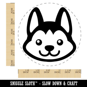 Chibi Husky Dog Head Self-Inking Rubber Stamp for Stamping Crafting Planners