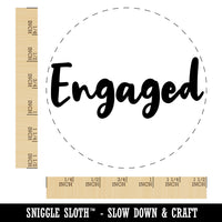 Engaged Engagement Wedding Cursive Text Self-Inking Rubber Stamp for Stamping Crafting Planners