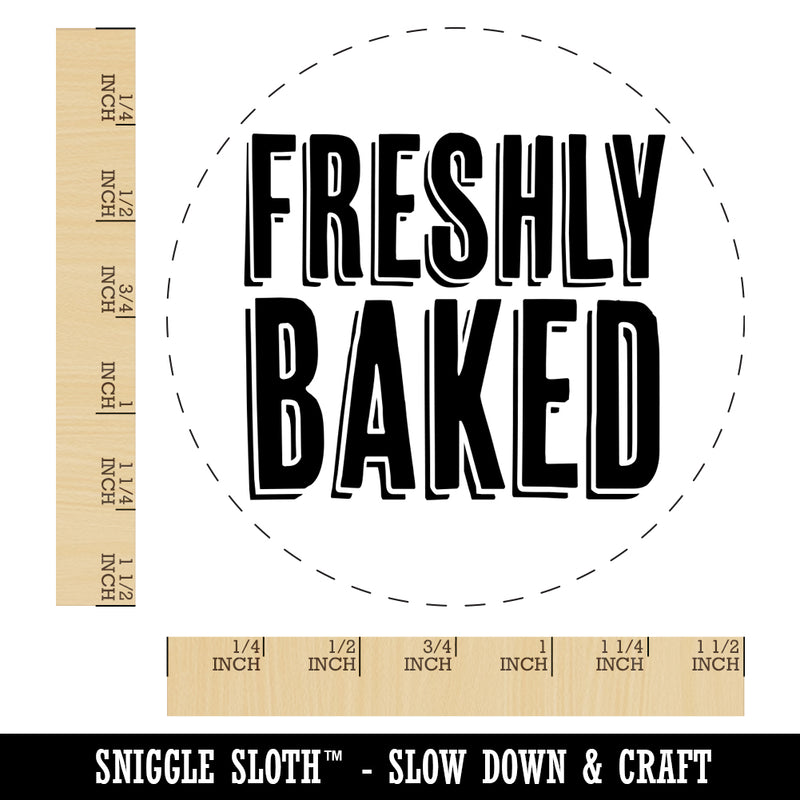 Freshly Baked Drop Shadow Text Self-Inking Rubber Stamp for Stamping Crafting Planners