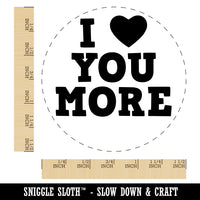 I Love Heart You More Self-Inking Rubber Stamp for Stamping Crafting Planners