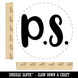 P.S. Postscript Fun Text Self-Inking Rubber Stamp for Stamping Crafting Planners