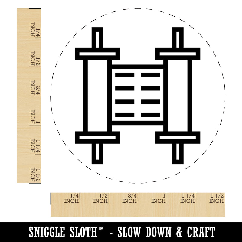 Torah Scroll Jewish Symbol Israel Self-Inking Rubber Stamp for Stamping Crafting Planners