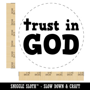 Trust in God Stylized with Cross Christian Self-Inking Rubber Stamp for Stamping Crafting Planners