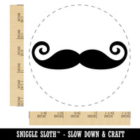 Imperial Mustache Moustache Silhouette Self-Inking Rubber Stamp for Stamping Crafting Planners