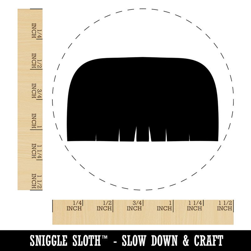 Toothbrush Mustache Moustache Silhouette Self-Inking Rubber Stamp for Stamping Crafting Planners