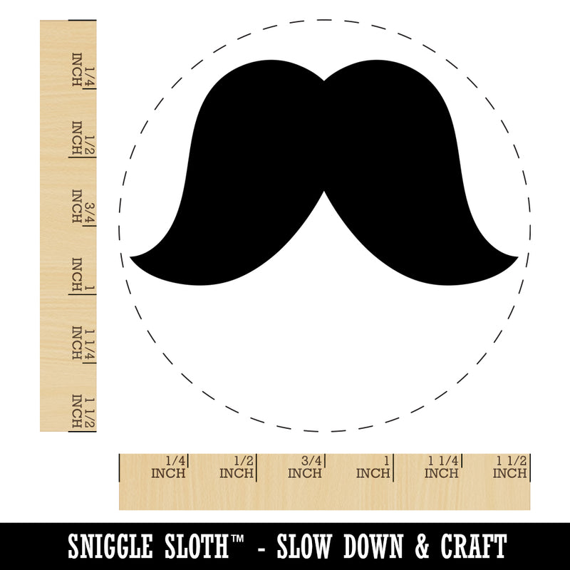 Walrus Mustache Moustache Silhouette Self-Inking Rubber Stamp for Stamping Crafting Planners