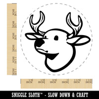 Deer Buck Head Self-Inking Rubber Stamp for Stamping Crafting Planners