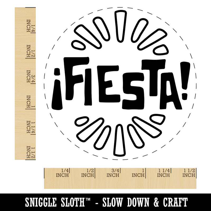 Fiesta Party Text Self-Inking Rubber Stamp for Stamping Crafting Planners