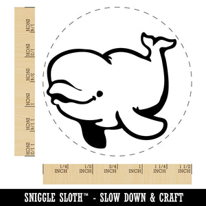 Jolly Beluga Whale Self-Inking Rubber Stamp for Stamping Crafting Planners