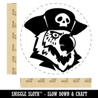 Pirate Parrot Bird with Hat Self-Inking Rubber Stamp for Stamping Crafting Planners