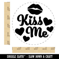 Kiss Me Lips Self-Inking Rubber Stamp Ink Stamper for Stamping Crafting Planners