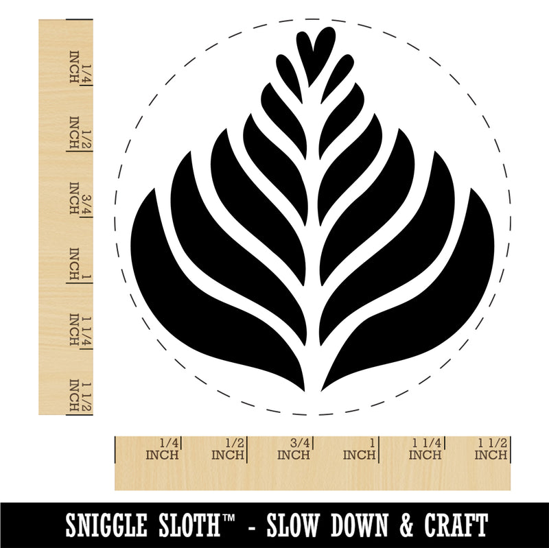 Fern Latte Art Self-Inking Rubber Stamp Ink Stamper for Stamping Crafting Planners