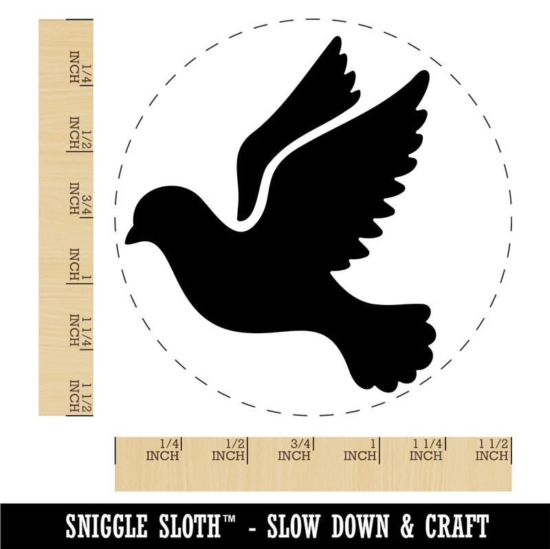 Dove Flying Silhouette Bird Self-Inking Rubber Stamp Ink Stamper for Stamping Crafting Planners