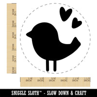 Baby Chick Bird with Hearts Spring Summer Self-Inking Rubber Stamp Ink Stamper for Stamping Crafting Planners