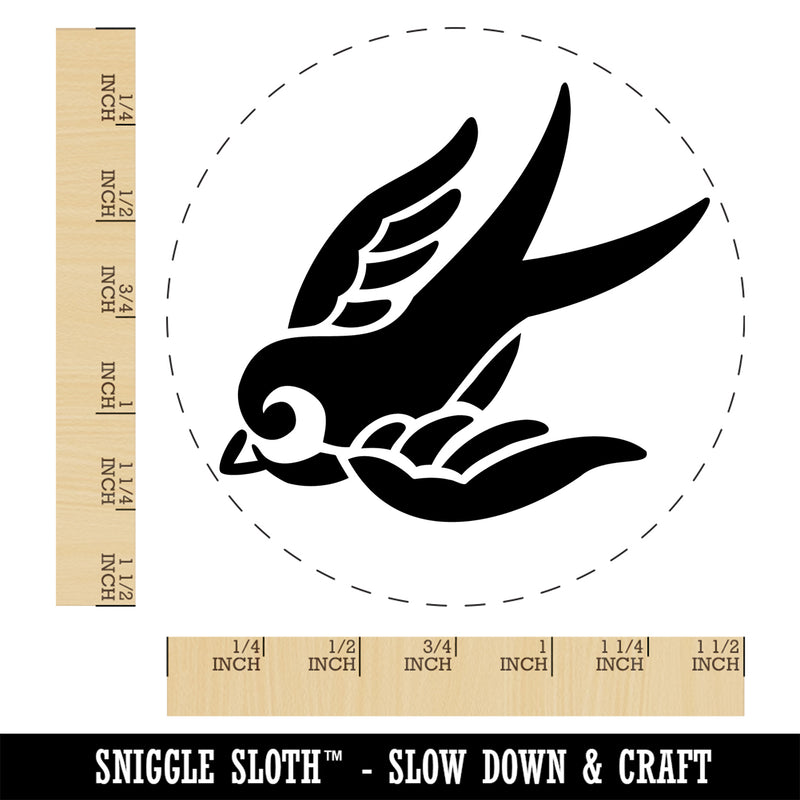 Sweet Flying Swallow Nautical Tattoo Self-Inking Rubber Stamp Ink Stamper for Stamping Crafting Planners