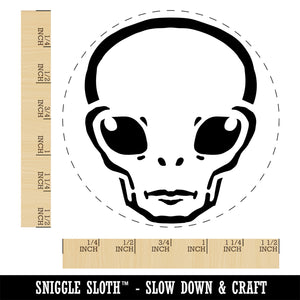 Alien Extraterrestrial UFO Head Self-Inking Rubber Stamp Ink Stamper for Stamping Crafting Planners