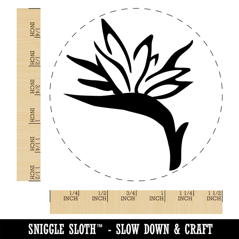 Bird of Paradise Tropical Flower Flora Self-Inking Rubber Stamp Ink Stamper for Stamping Crafting Planners