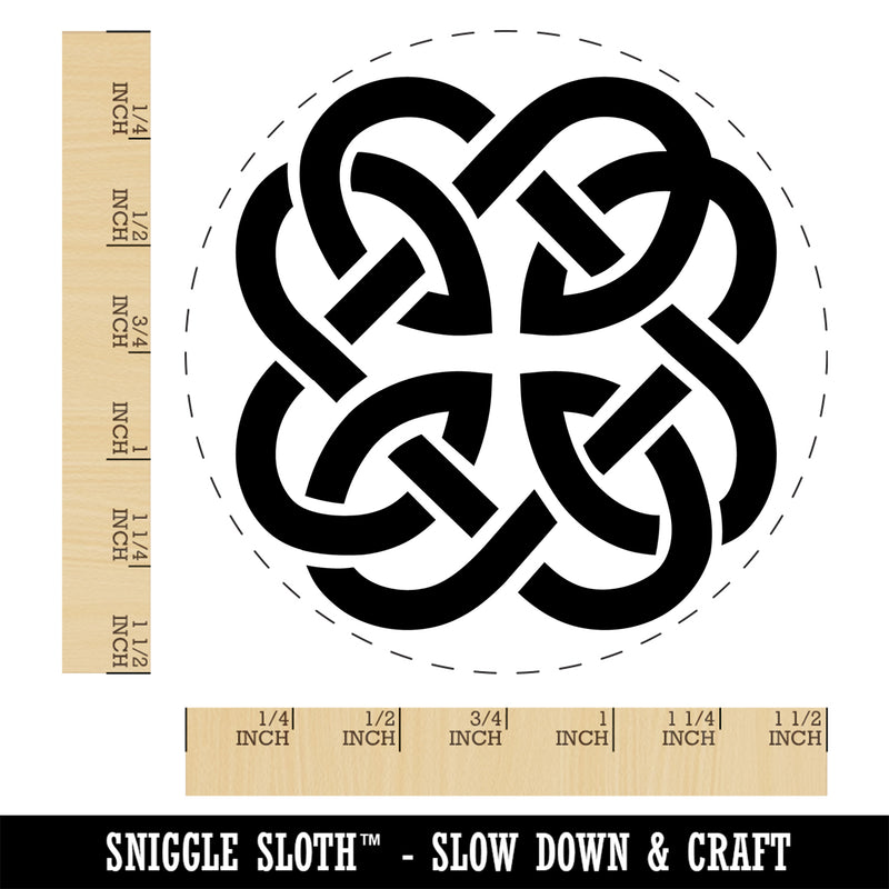 Clover Irish Celtic Knot Self-Inking Rubber Stamp Ink Stamper for Stamping Crafting Planners