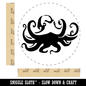 Floating Swimming Octopus with Tentacles Spread Self-Inking Rubber Stamp Ink Stamper for Stamping Crafting Planners