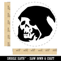 Grim Reaper Death Skeleton Hooded Head Halloween Self-Inking Rubber Stamp Ink Stamper for Stamping Crafting Planners