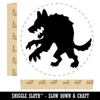 Werewolf Monster Wolf Man Silhouette Halloween Self-Inking Rubber Stamp Ink Stamper for Stamping Crafting Planners