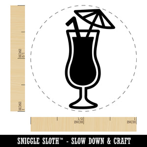 Daiquiri Cocktail Umbrella Drink Self-Inking Rubber Stamp for Stamping Crafting Planners