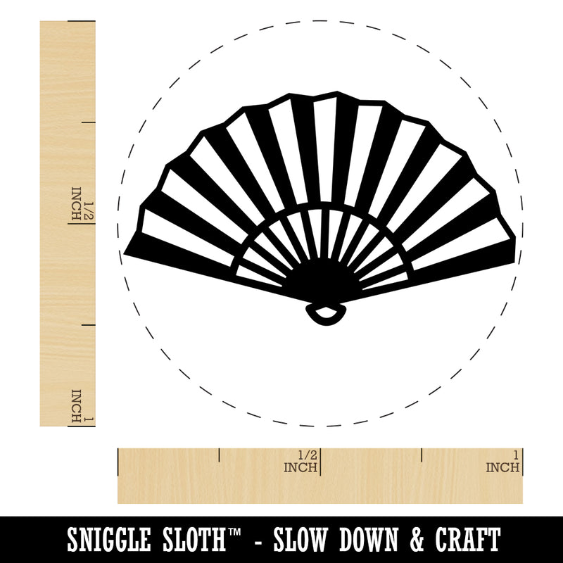 Japanese Fan Self-Inking Rubber Stamp for Stamping Crafting Planners