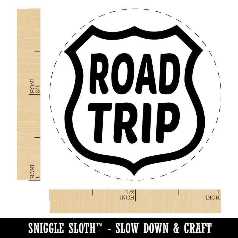 Road Trip Route Sign Travel Self-Inking Rubber Stamp for Stamping Crafting Planners