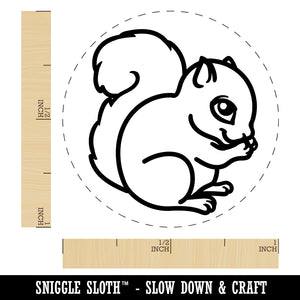 Baby Squirrel Woodland Animal Self-Inking Rubber Stamp for Stamping Crafting Planners