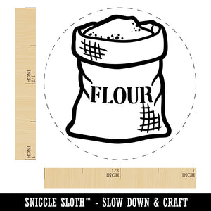 Bag of Flour Baking Self-Inking Rubber Stamp for Stamping Crafting Planners