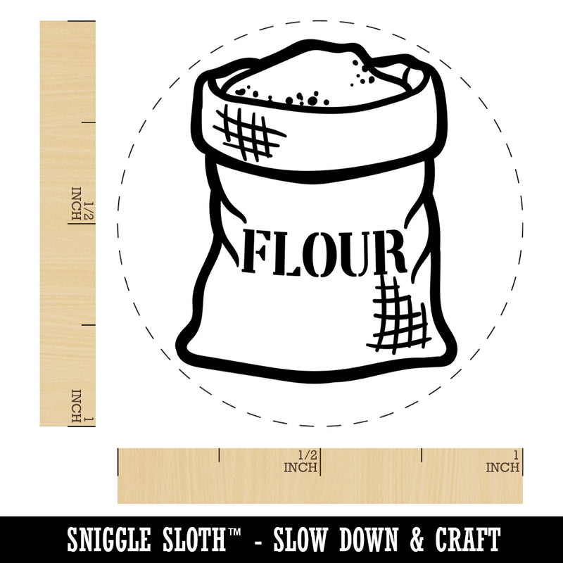 Bag of Flour Baking Self-Inking Rubber Stamp for Stamping Crafting Planners