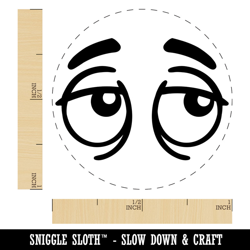 Cartoon Eyes Tired Sleepy Self-Inking Rubber Stamp for Stamping Crafting Planners