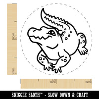 Crocodile Alligator Cute Self-Inking Rubber Stamp for Stamping Crafting Planners