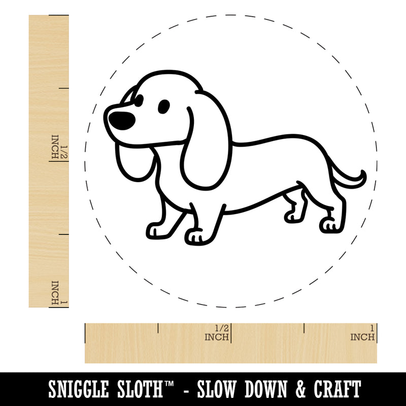 Dachshund Standing Wiener Dog Self-Inking Rubber Stamp for Stamping Crafting Planners