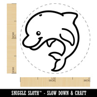 Debonair Jumping Dolphin Self-Inking Rubber Stamp for Stamping Crafting Planners