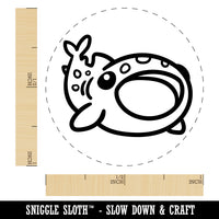 Fascinating Whale Shark with Open Mouth Self-Inking Rubber Stamp for Stamping Crafting Planners
