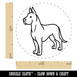 Great Dane Standing Dog Self-Inking Rubber Stamp for Stamping Crafting Planners