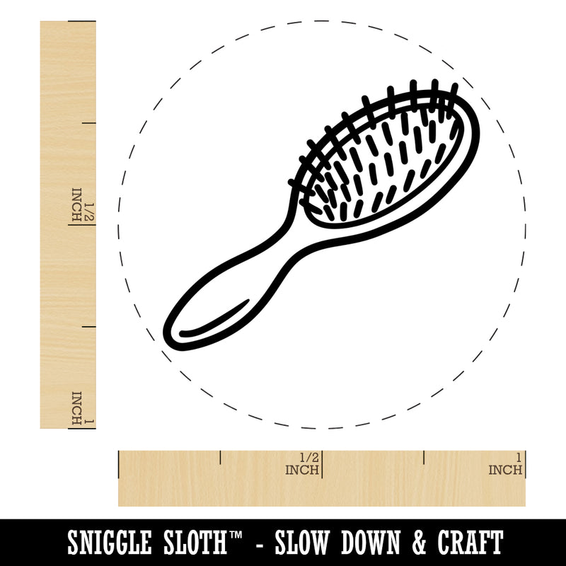 Hair Brush Self-Inking Rubber Stamp for Stamping Crafting Planners