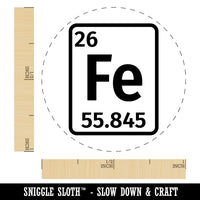 Iron Periodic Table of Elements Science Chemistry Self-Inking Rubber Stamp for Stamping Crafting Planners