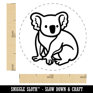 Koala Bear Sitting Self-Inking Rubber Stamp for Stamping Crafting Planners