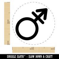 Male with Stroke Sign Transgender Gender Symbol Self-Inking Rubber Stamp for Stamping Crafting Planners