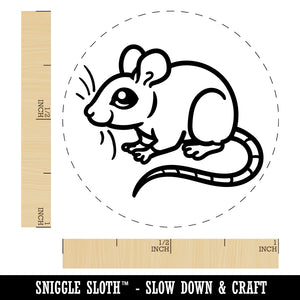 Mouse Rodent Self-Inking Rubber Stamp for Stamping Crafting Planners