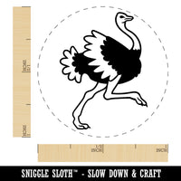 Ostrich Running Self-Inking Rubber Stamp for Stamping Crafting Planners