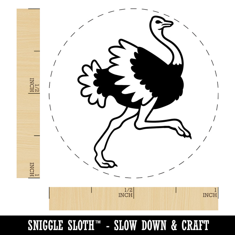 Ostrich Running Self-Inking Rubber Stamp for Stamping Crafting Planners