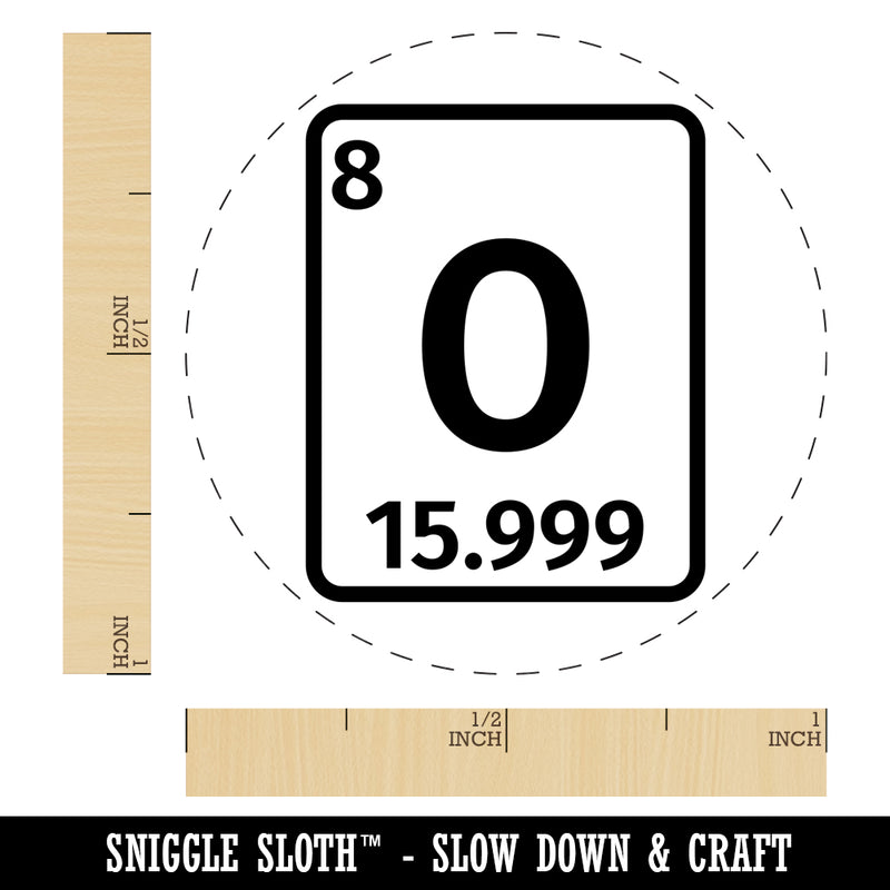 Oxygen Periodic Table of Elements Science Chemistry Self-Inking Rubber Stamp for Stamping Crafting Planners