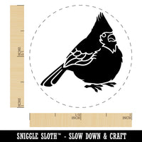 Puffy Cardinal Bird Self-Inking Rubber Stamp for Stamping Crafting Planners